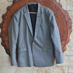 Politix Los Angeles California Stylish Gray Cotton Men's Blazer Size XL